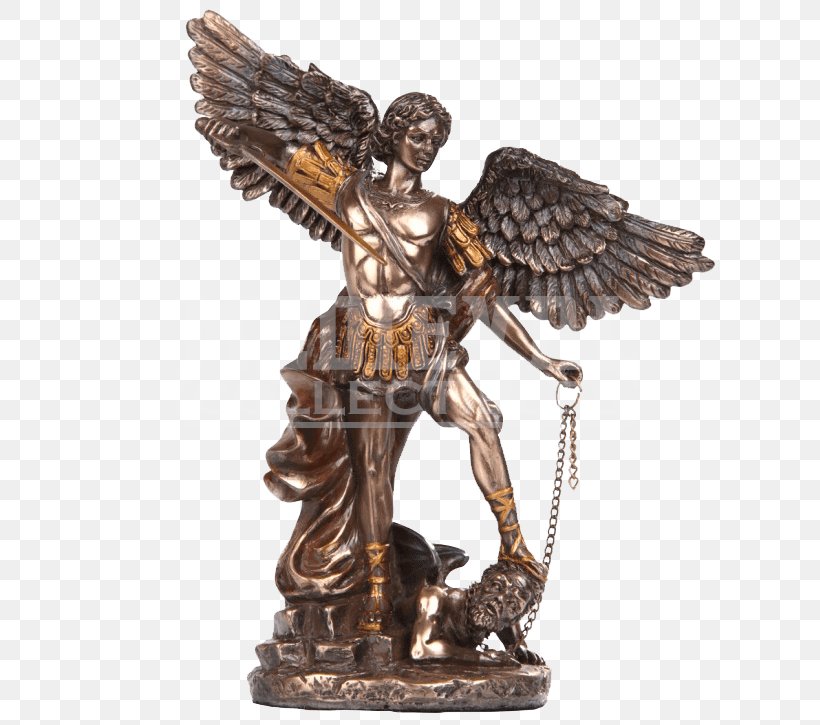 St. Michael Vanquishing Satan Lucifer Gabriel Angels, PNG, 725x725px, Michael, Angel, Angels, Archangel, Bronze Download Free