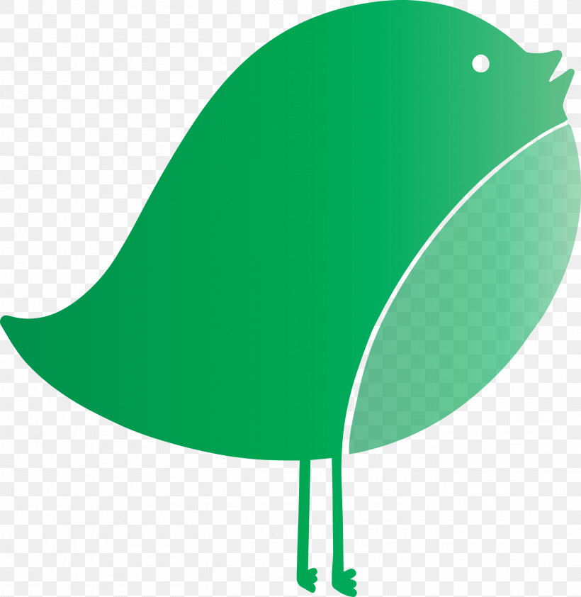 Green Leaf Plant, PNG, 2921x3000px, Cute Bird, Cartoon Bird, Green, Leaf, Plant Download Free