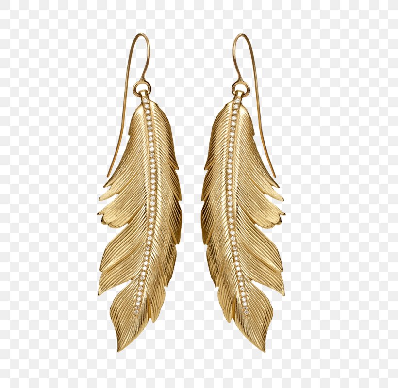 Earring Jewellery Gold Feather Necklace, PNG, 800x800px, Earring, Carat, Diamond, Earrings, Fashion Accessory Download Free