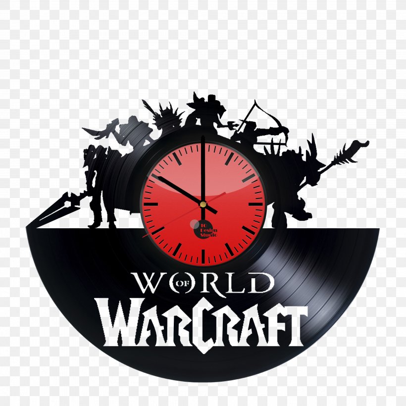 World Of Warcraft: Battle For Azeroth Vinyl Record Design Wall Clock Phonograph Record World Of Warcraft Handmade Vinyl Record Wall Clock Fun Gift Vintage Unique Ho..., PNG, 4016x4016px, Clock, Antique, Brand, Game, Label Download Free