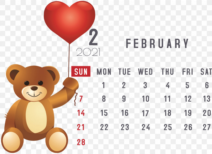 February 2021 Printable Calendar February Calendar 2021 Calendar, PNG, 3000x2191px, 2021 Calendar, Calendar System, Calendar Year, Logo, Month Download Free