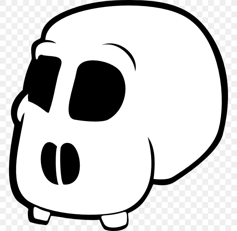 Skull Cartoon Clip Art, PNG, 758x800px, Skull, Area, Black, Black And White, Bone Download Free