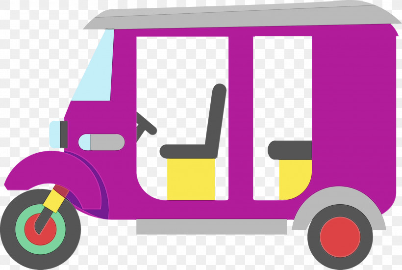 Auto Rickshaw, PNG, 3000x2015px, Watercolor, Auto Rickshaw, Car, Drawing, Paint Download Free