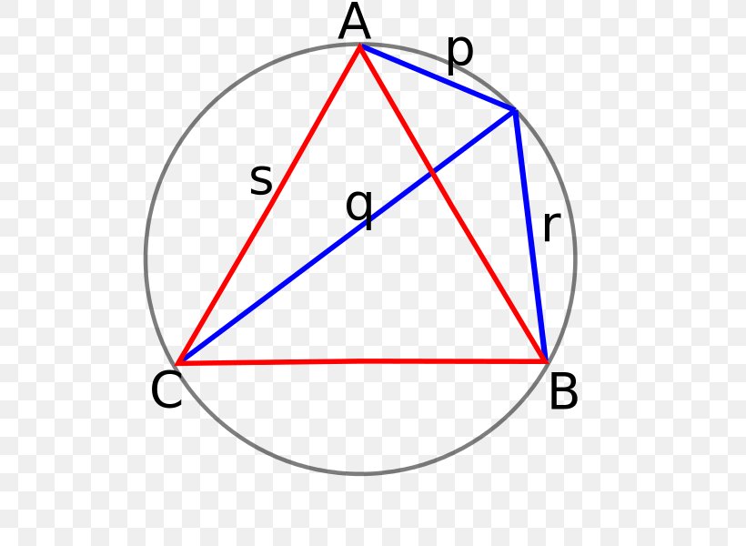 Equilateral Triangle Ptolemy's Theorem Equilateral Polygon, PNG, 600x600px, Triangle, Area, Diagram, Equilateral Polygon, Equilateral Triangle Download Free