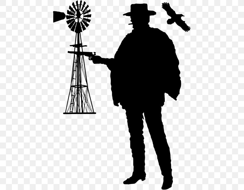 Gunfighter Silhouette Clip Art, PNG, 465x640px, Gunfighter, Art, Black And White, Drawing, Graphic Arts Download Free