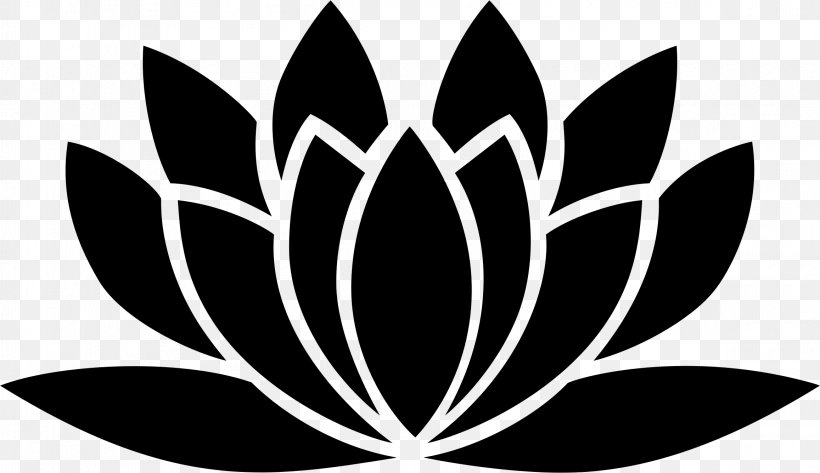 Nelumbo Nucifera Silhouette Lotus Position Stencil, PNG, 2314x1336px, Nelumbo Nucifera, Art, Black And White, Drawing, Flora Download Free