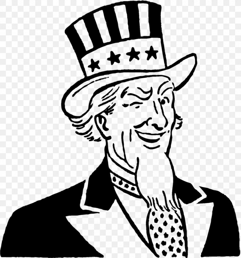 Uncle Sam Drawing Clip Art, PNG, 850x909px, Uncle Sam, Art, Artwork, Black, Black And White Download Free