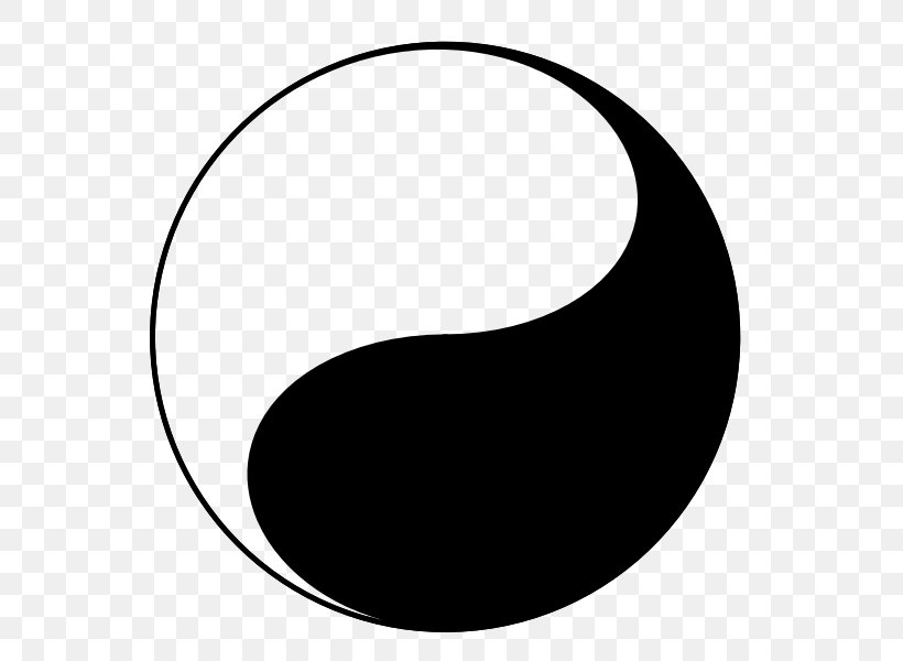 Yin And Yang Taijitu Wikipedia I Ching, PNG, 600x600px, Yin And Yang, Ancient History, Black, Black And White, Crescent Download Free