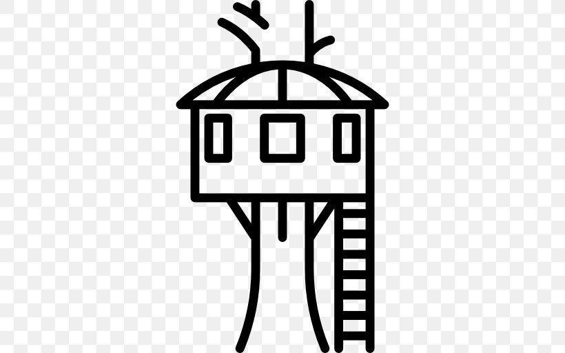 Tree House Clip Art, PNG, 512x512px, Tree House, Area, Artwork, Black, Black And White Download Free