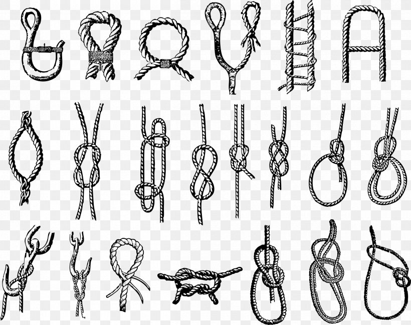 Knot Seizing Clove Hitch Trucker's Hitch Half Hitch, PNG, 2400x1902px, Knot, Auto Part, Bit, Black And White, Body Jewelry Download Free