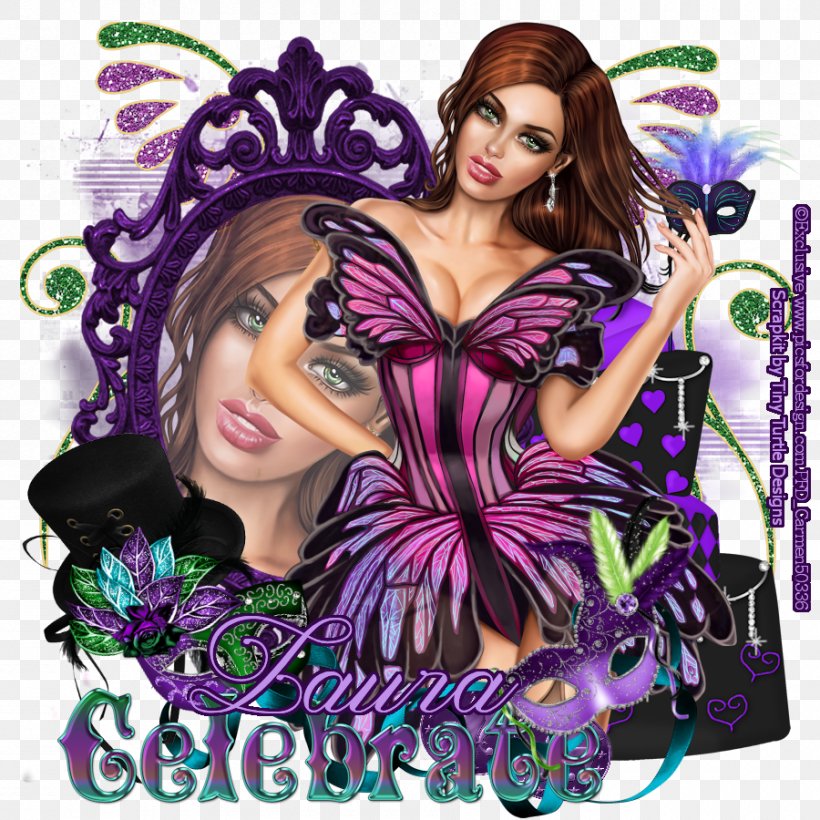 Posers #1 Butterfly Mardi Gras Purple, PNG, 900x900px, Butterfly, Album Cover, Art, Black, Black Hair Download Free