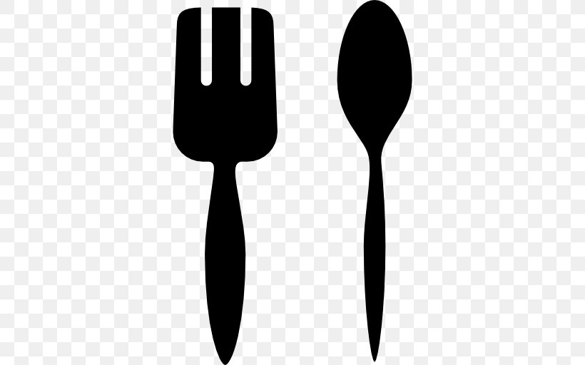 Spoon Fork Clip Art, PNG, 512x512px, Spoon, Black And White, Cutlery, Fork, Tableware Download Free