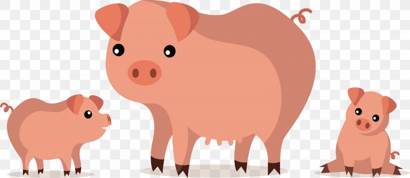 Domestic Pig Kyai Clip Art, PNG, 6273x2736px, Domestic Pig, Designer, Ifwe, Kyai, Livestock Download Free