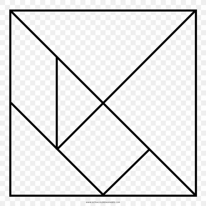 Jigsaw Puzzles Tangram Coloring Book Dissection Puzzle, PNG, 1000x1000px, Jigsaw Puzzles, Area, Black, Black And White, Child Download Free