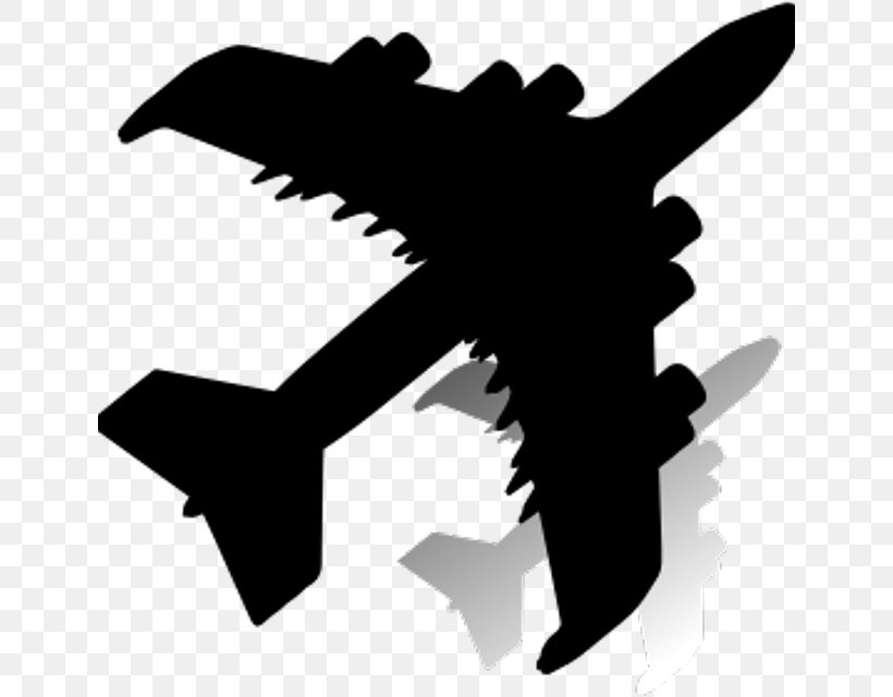 Airplane Silhouette, PNG, 640x640px, Airplane, Aircraft, Blackandwhite, Claw, Drawing Download Free