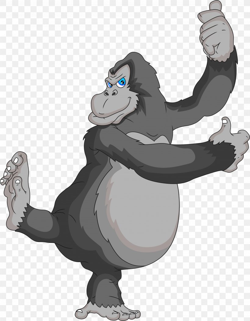 Gorilla Drawing Photography, PNG, 3098x3978px, Gorilla, Animated Cartoon, Art, Banco De Imagens, Carnivoran Download Free