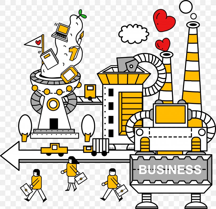 Industry Factory Machine, PNG, 3720x3588px, Factory, Area, Art, Cartoon, Clip Art Download Free