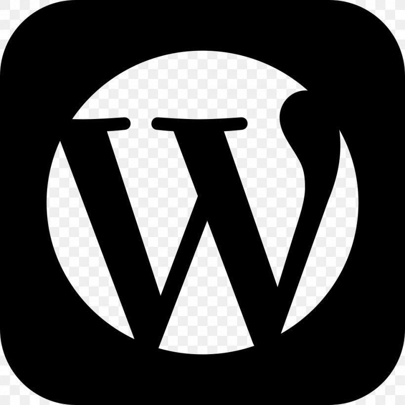 Logo Blog WordPress, PNG, 980x980px, Logo, Area, Black And White, Blog, Blogger Download Free