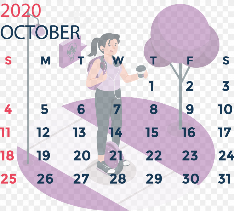 October 2020 Calendar October 2020 Printable Calendar, PNG, 3000x2707px, October 2020 Calendar, Calendar System, Fashion, Human, Line Download Free