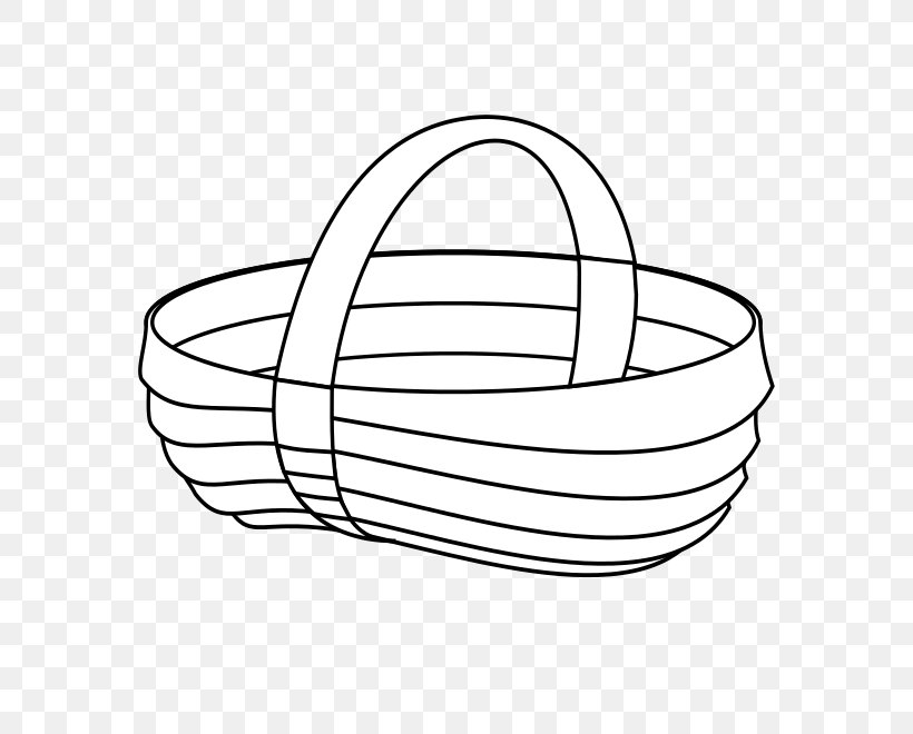 Picnic Baskets Easter Basket Wicker Clip Art, PNG, 600x660px, Basket, Area, Black And White, Coloring Book, Drawing Download Free