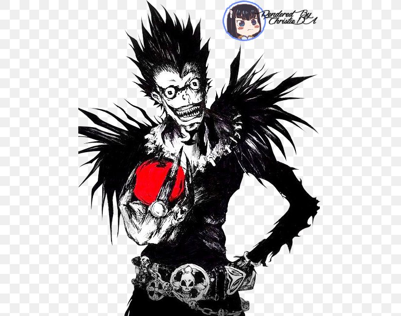 Ryuk Rem Light Yagami Death Note, PNG, 500x646px, Watercolor, Cartoon, Flower, Frame, Heart Download Free