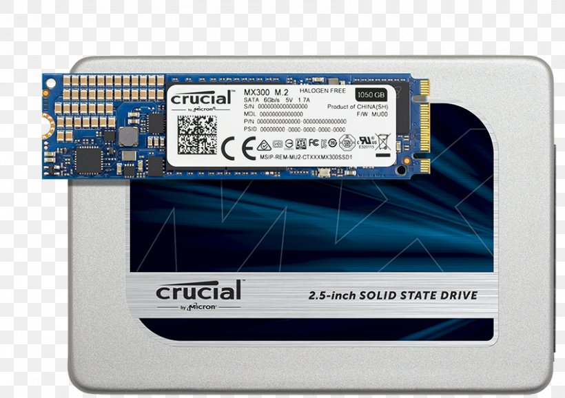 Solid-state Drive M.2 Serial ATA Terabyte Hard Drives, PNG, 850x600px, Solidstate Drive, Crucial Mx300 Sata Ssd, Electronic Component, Electronic Device, Electronics Download Free