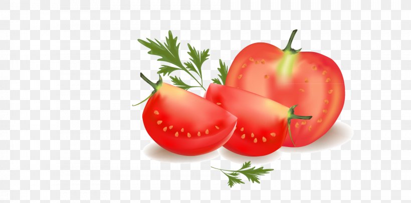 Tomato Vegetable Clip Art, PNG, 1886x936px, Cherry Tomato, Apple, Cartoon, Diet Food, Eggplant Download Free