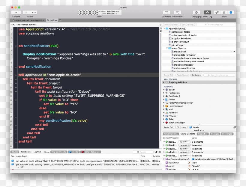 Computer Program Screenshot Programming In C Xcode AppleScript, PNG, 2838x2160px, Computer Program, Applescript, Applescript Editor, Automator, Bbedit Download Free