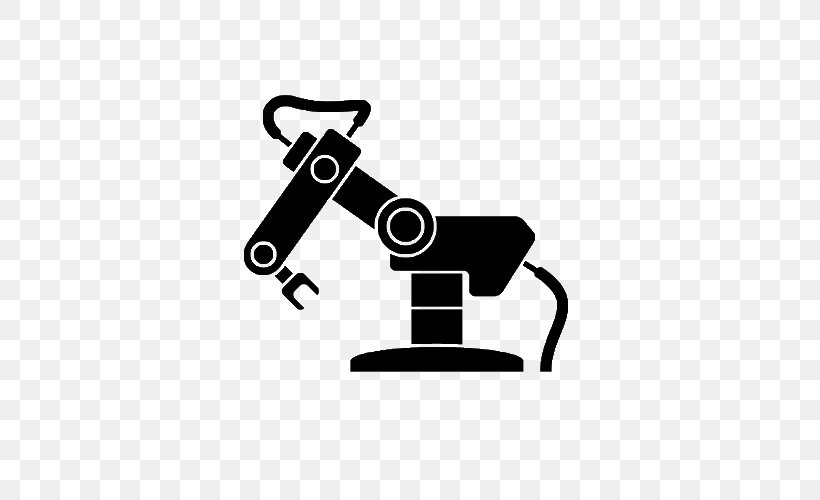 Robotic Arm Robotics Industrial Robot, PNG, 500x500px, Robotic Arm, Arm, Black And White, Hydraulics, Industrial Robot Download Free