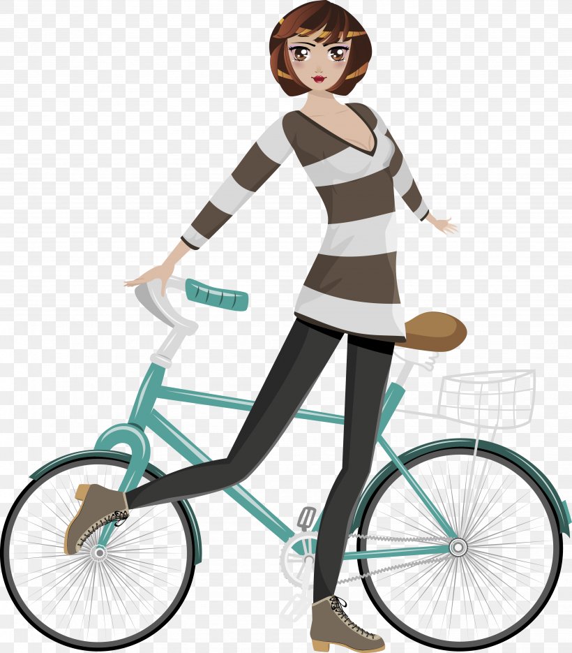 Bicycle Royalty-free Euclidean Vector Clip Art, PNG, 3683x4203px, Watercolor, Cartoon, Flower, Frame, Heart Download Free