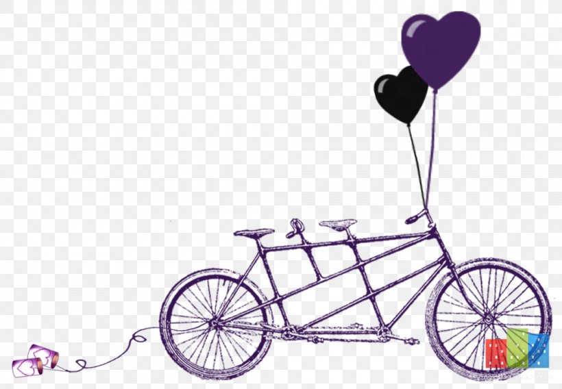 Wedding Invitation Tandem Bicycle Convite, PNG, 1000x693px, Wedding Invitation, Bicycle, Bicycle Accessory, Bicycle Drivetrain Part, Bicycle Frame Download Free