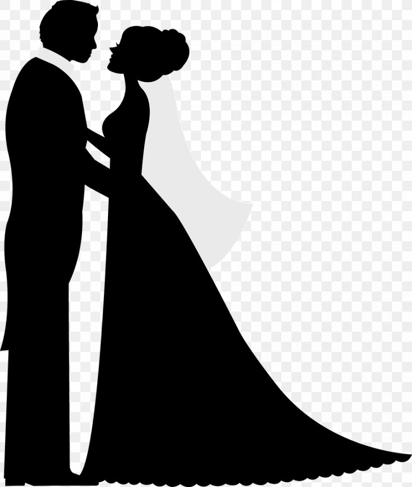 Silhouette Wedding Invitation Bridegroom, PNG, 900x1064px, Silhouette ...
