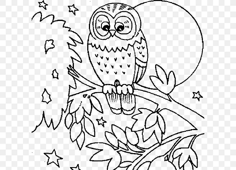 Snowy Owl Coloring Book, PNG, 600x591px, Watercolor, Cartoon, Flower, Frame, Heart Download Free