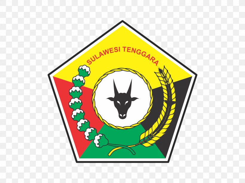 Logo Cdr Lambang Sulawesi Tenggara Provinces Of Indonesia Vector Graphics, PNG, 1600x1200px, Logo, Area, Brand, Cdr, Crest Download Free