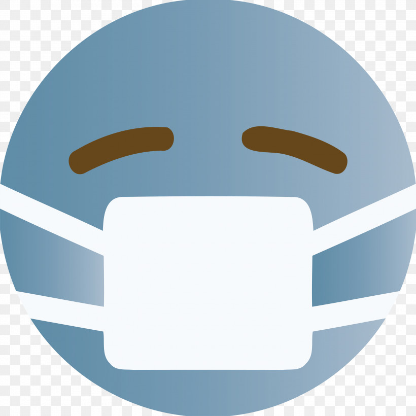 Emoji With Mask Corona Coronavirus, PNG, 3000x3000px, Emoji With Mask, Blue, Circle, Convid, Corona Download Free
