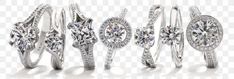 Jewellery Engagement Ring Diamond Hearts On Fire, PNG, 1170x400px, Jewellery, Black And White, Body Jewelry, Diamond, Diamond Cut Download Free