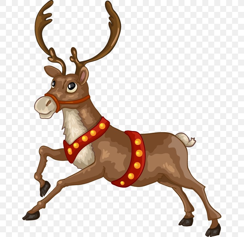 Santa Claus Reindeer Christmas Card Illustration, PNG, 669x796px, Santa Claus, Antler, Christmas, Christmas Card, Christmas Decoration Download Free