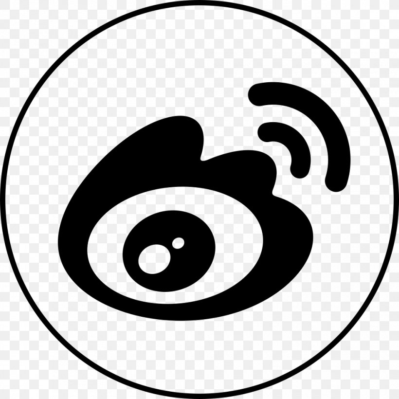 Sina Weibo WeChat Tencent QQ Sina Corp, PNG, 980x980px, Sina Weibo, Area, Black, Black And White, Facebook Download Free