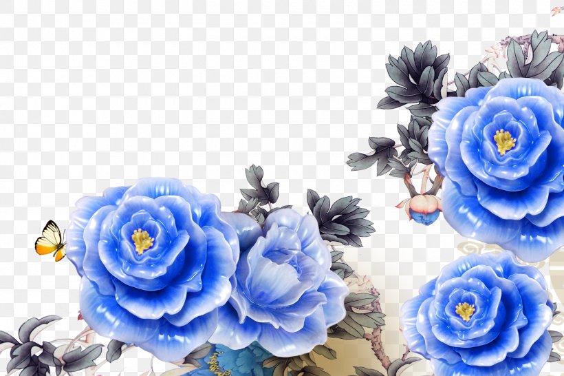 Blue Rose Peony Wallpaper, PNG, 1500x1000px, 3d Computer Graphics, Blue Rose, Artificial Flower, Blue, Cut Flowers Download Free