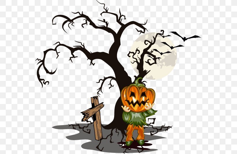 Halloween Costume Trick-or-treating, PNG, 575x533px, 4k Resolution, Halloween, Branch, Clip Art, Fictional Character Download Free