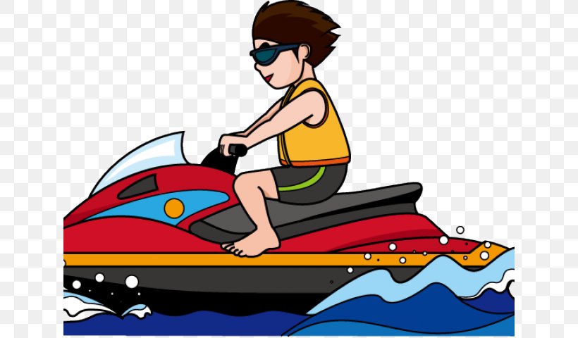 Personal Watercraft Water Skiing Clip Art, PNG, 640x480px, Personal Watercraft, Boat, Boating, Cartoon, Jetboat Download Free