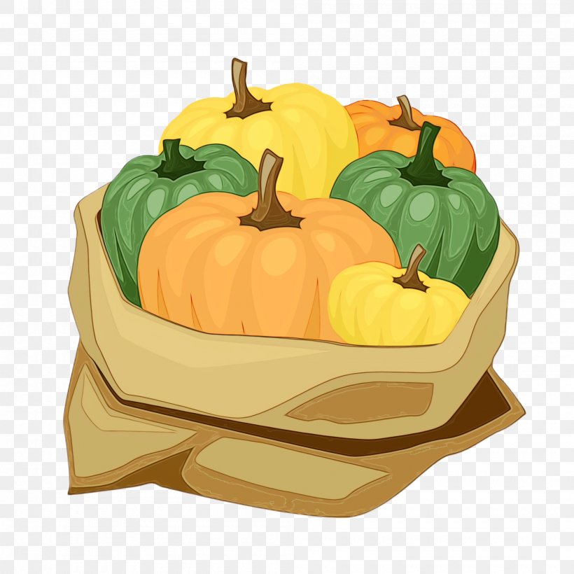 Pumpkin, PNG, 2000x2000px, Watercolor, Calabaza, Food, Fruit, Orange Download Free