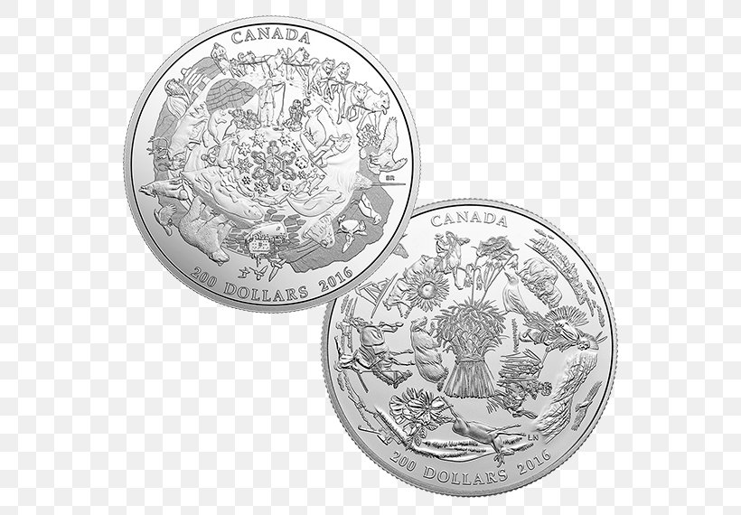 Silver Circle, PNG, 570x570px, Coin, Banknote, Canada, Canadian Mint, Coin Collecting Download Free