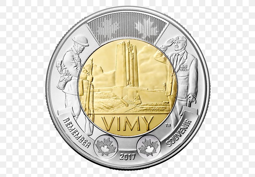 Canada Battle Of Vimy Ridge Toonie Dollar Coin, PNG, 570x570px, Canada, Australian Twodollar Coin, Battle Of Vimy Ridge, Canadian Dollar, Cash Download Free