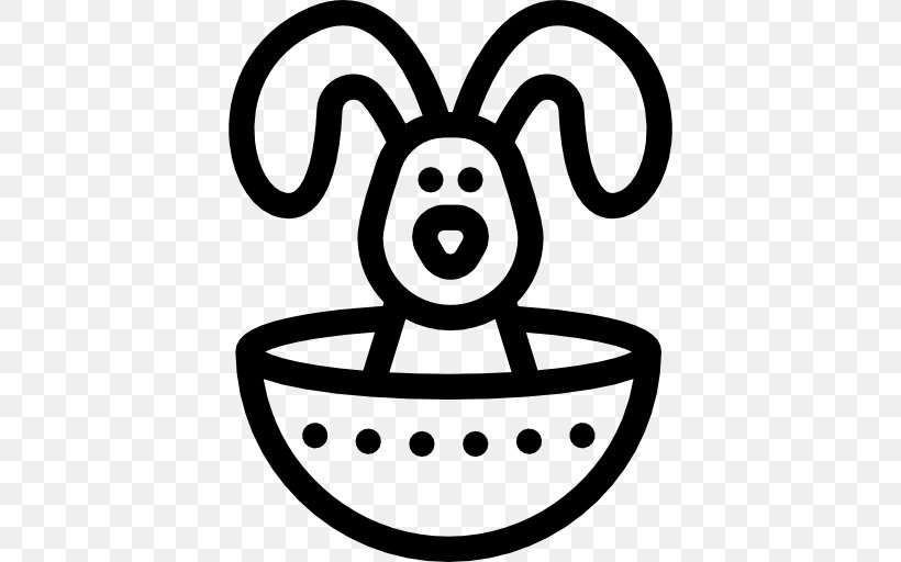 Easter Bunny Rabbit Easter Egg Clip Art, PNG, 512x512px, Easter Bunny, Animal, Area, Artwork, Black And White Download Free