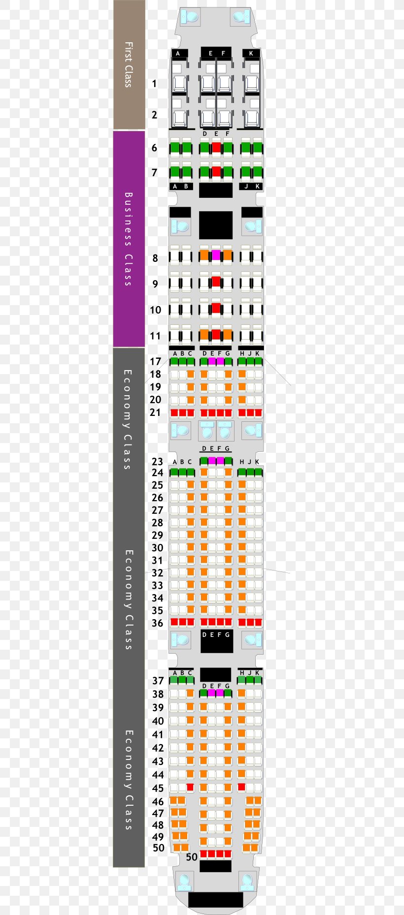 Boeing 777-300ER Boeing 777-300ER Airbus A380 Airline Seat, PNG, 362x1859px, Boeing 777, Airbus A380, Aircraft Seat Map, Airline Seat, Area Download Free