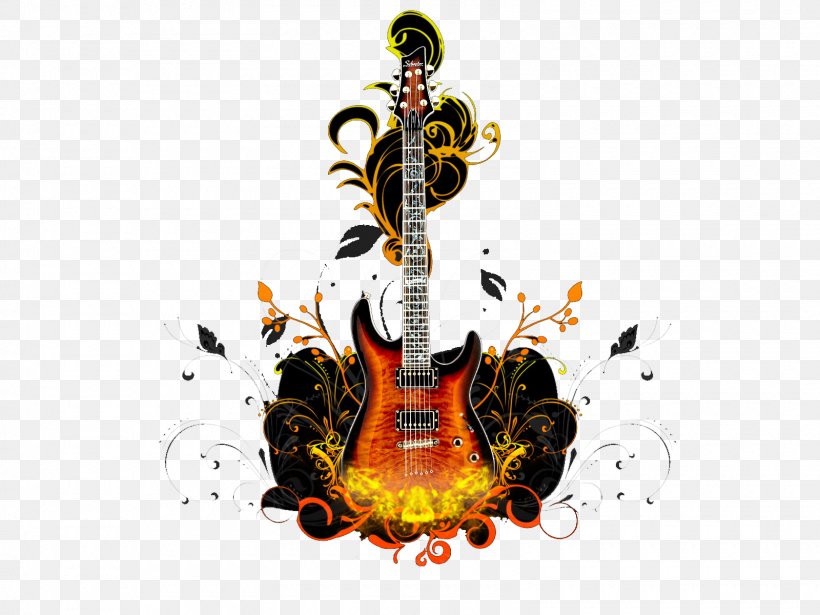 Guitar Musical Instruments Graphic Design, PNG, 1600x1200px, Watercolor, Cartoon, Flower, Frame, Heart Download Free