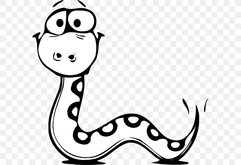 Snake Clip Art, PNG, 600x560px, Snake, Artwork, Black, Black And White, Cuteness Download Free