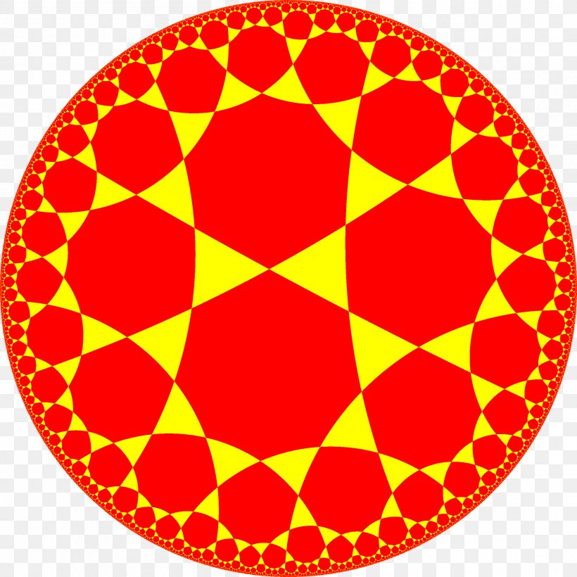 Tessellation Hyperbolic Geometry Uniform Tilings In Hyperbolic Plane Euclidean Tilings By Convex Regular Polygons Symmetry, PNG, 2520x2520px, Tessellation, Area, Geometry, Hyperbolic Geometry, Mathworld Download Free