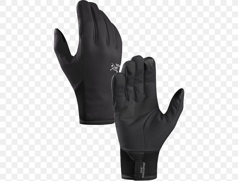 Arc'teryx Windstopper Glove Clothing Gore-Tex, PNG, 450x625px, Windstopper, Baseball Equipment, Baseball Protective Gear, Bicycle Glove, Black Download Free